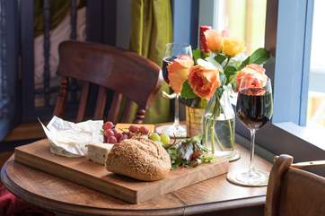What a spot for cheese and wine!