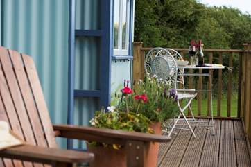 You have your own little patio table and chairs, all in keeping with the Tabernacle's elegance.