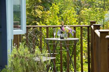 You have your own little patio table and chairs, all in keeping with the Tabernacle's elegance.