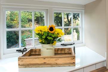 Flowers on the window sill