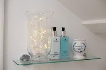 The en suite shower-room is beautifully presented for you.
