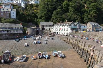 The historic village of Clovelly is well worth a visit. You do need a ticket to go down to the village (you can cheat and take a landrover drive back up to the top as it is very steep).