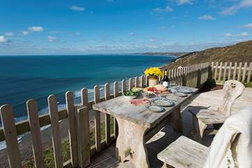 With that view you will want to dine al fresco from sunrise to sunset.