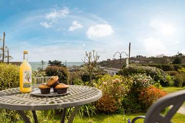 The view from the patio at the front of the cottage.