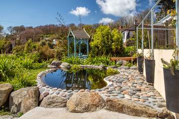 The pond is a lovely feature in the garden, please take care as it is unfenced.