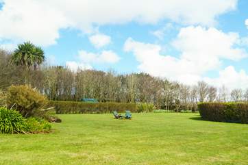 The garden is huge.