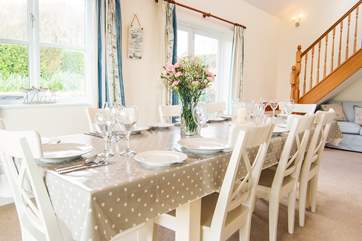 A big dining-table for family holiday meals.