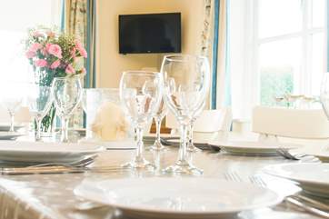 The house is fully kitted out with everything you need for celebration meals together.