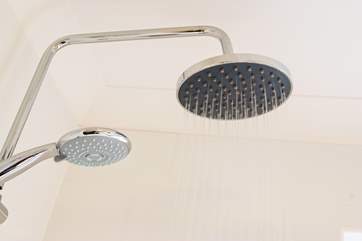 A double shower head.