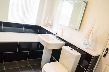 Under-floor heating in the bathroom.