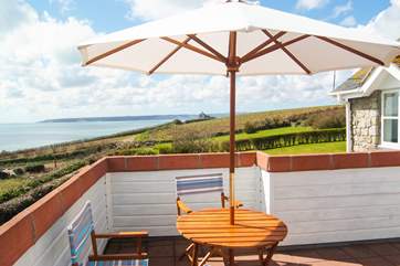The roof terrace outside the sitting-room.