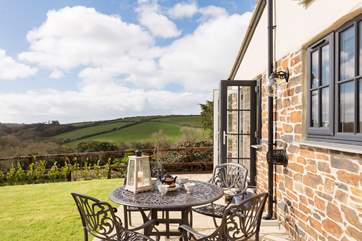 The views over the surrounding countryside including the Penrose Estate down to the Loe.