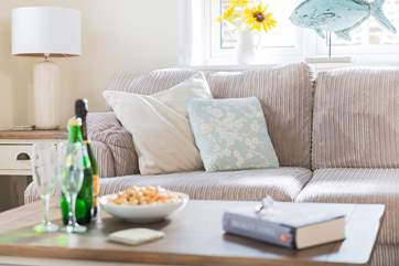Get comfy on the sofa after a day out on the beach or exploring.