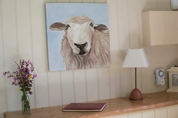 You may not be watching sheep but there is plenty to remind you of this hut's origins!