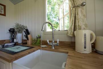 Hot water to your kitchen sink.
