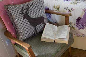 There are a couple of comfy chairs to relax in.