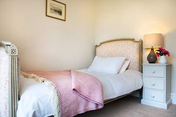 The delighful third bedroom has a larger than average single bed....