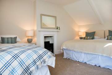 Bedroom 4 has a 'zip and link' bed which can be either a double or twin beds and it also has a single bed.