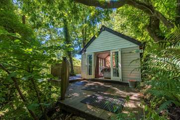 With double doors leading from the bedroom-area.