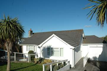 The sunny front garden.