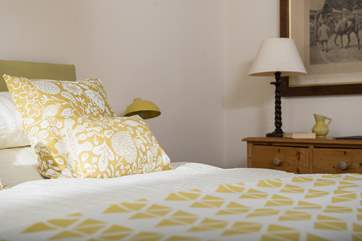 The surprisingly spacious ground floor bedroom is both stylish and comfortable.
