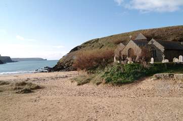The sandy beach at Church Cove, Gunwalloe is only a short drive away.