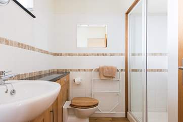The shower-room with large double shower cubicle.