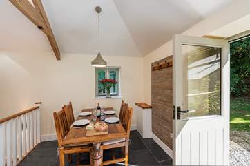 The dining-area leads out onto the patio, simply lovely.