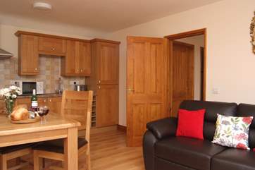 The open plan living space.