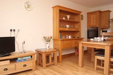 The living-space is open plan.