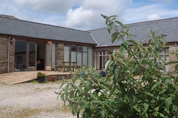 The Top Shelter and its sunny south-facing terrace.