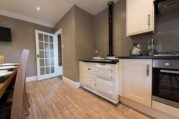 The Aga adds warmth at any time of year (not the sole cooking appliance).