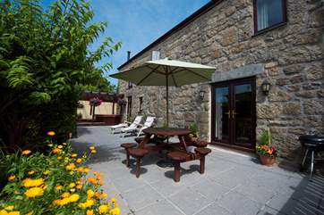 The sunny terrace.