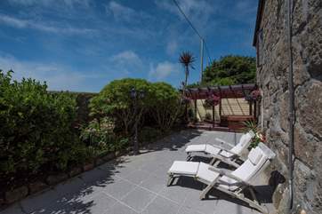 The sunny terrace.