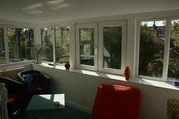 The sun-room, looks towards Morrab Gardens.