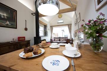 Tea for two? Perhaps you would like to bake it yourselves by taking a lesson in bread making from the Owner.