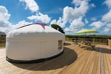 Rosewood stands proudly on its large deck.