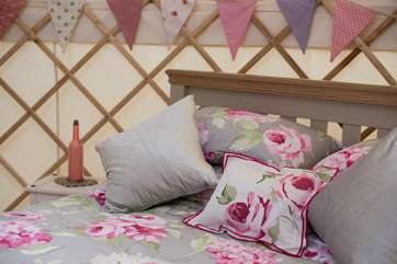 Very pretty bed linens.