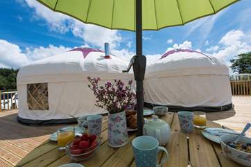 What a great place to start the day - breakfast al fresco.