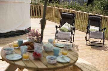 Sun loungers are provided for your relaxation too.