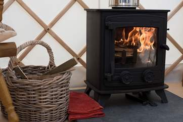 The wood-burner makes Rosewood super cosy whatever the weather.