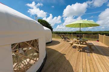 There is plenty of space on the deck to enjoy the sunshine.