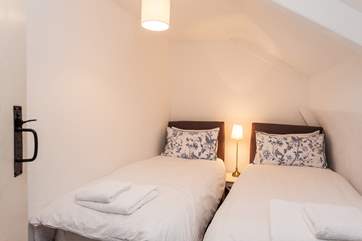 Bedroom 2 is very snug with a zip-and-link (5' double or 2'6 twin) bed taking up most of the space (only accesses from one side when made up as a double)