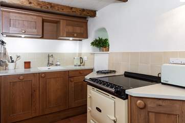 The kitchen is small but very well equipped.