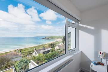This bedroom also has a spectacular view.