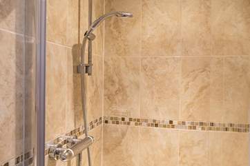 The shower, as with all the fittings in the Studio, is brand new.