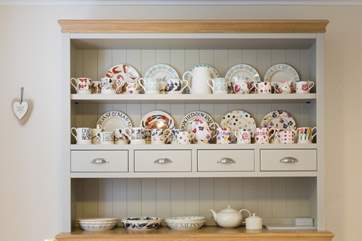The Owner's collection of Emma Bridgewater china not only looks good on the dresser but is also lovely to eat and drink out of.