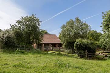 Looking back towards the cottage from the adjoining meadow.