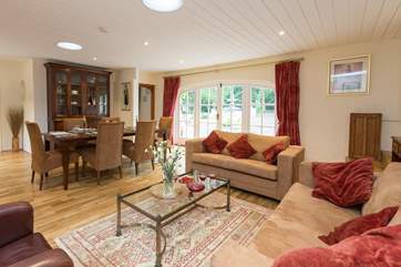 There is a wonderfully spacious and light living/dining room. The quality here is exceptional and all is beautifully presented.