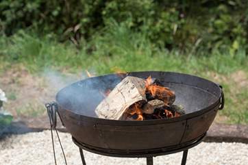 You can also use the fire-pit to keep you warm outside too.